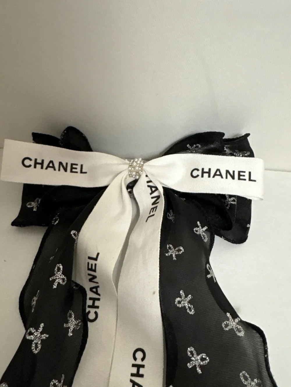 Chanel Ribbon Bow Hair Clip